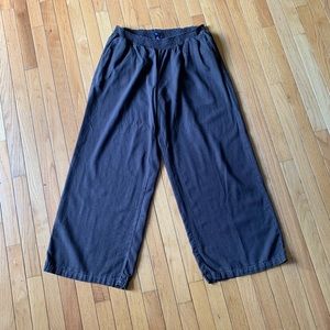 Gap charcoal gray Linen wide-leg pants